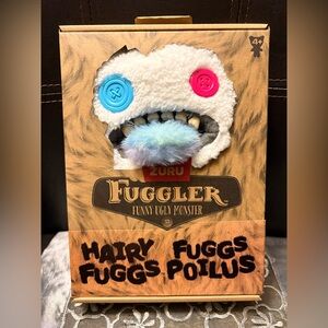BNIB Zuru Fuggler Hairy Fuggs Oogah Boogah White 9” Plush